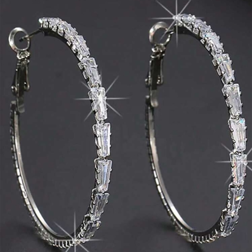 Elegant Silver Hoop Earrings